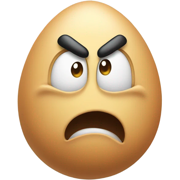 Angry egg head emoji
