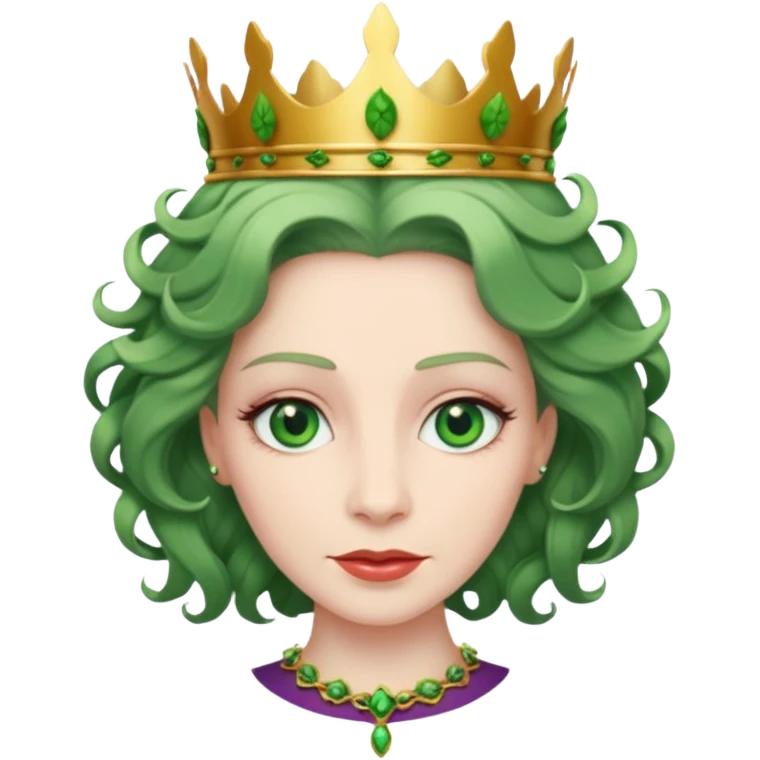 The queen with vine-like hair emoji