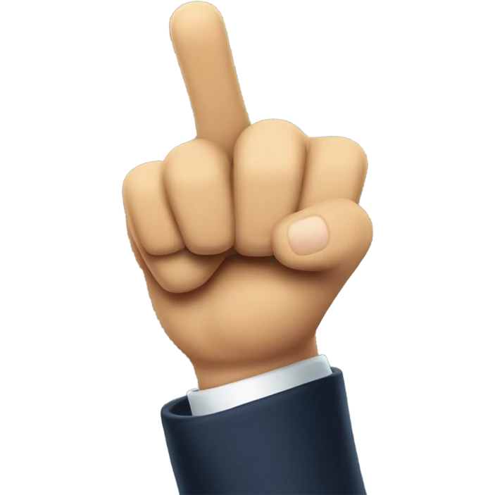 Donald trump holding up his pointer finger  emoji