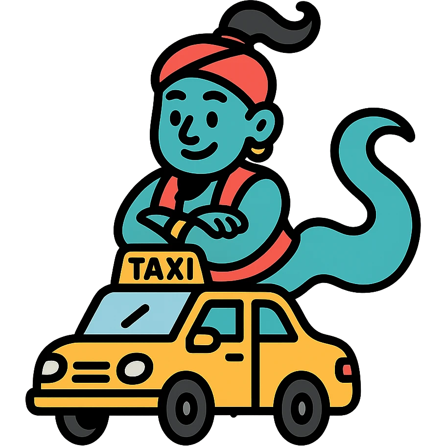 Djinn flying taxi emoji