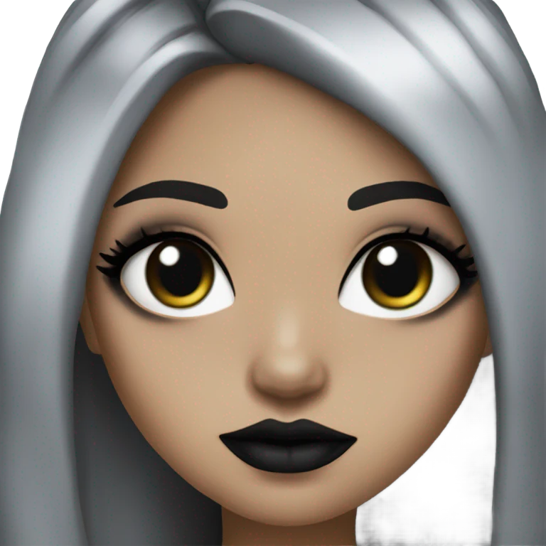 Girl with goth aesthetic  emoji