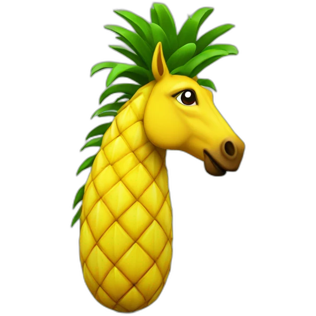 Cheval sur un ananas emoji