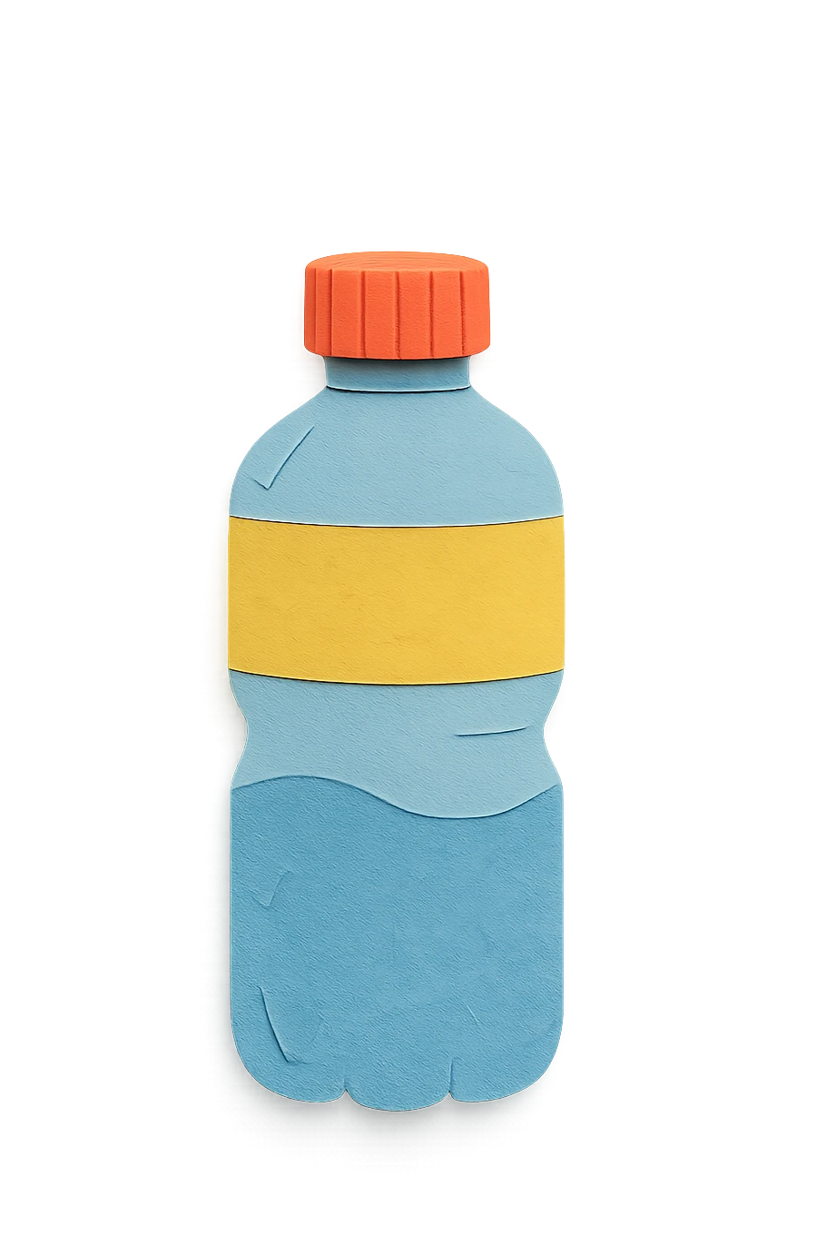 water bottle, paper craft style emoji
