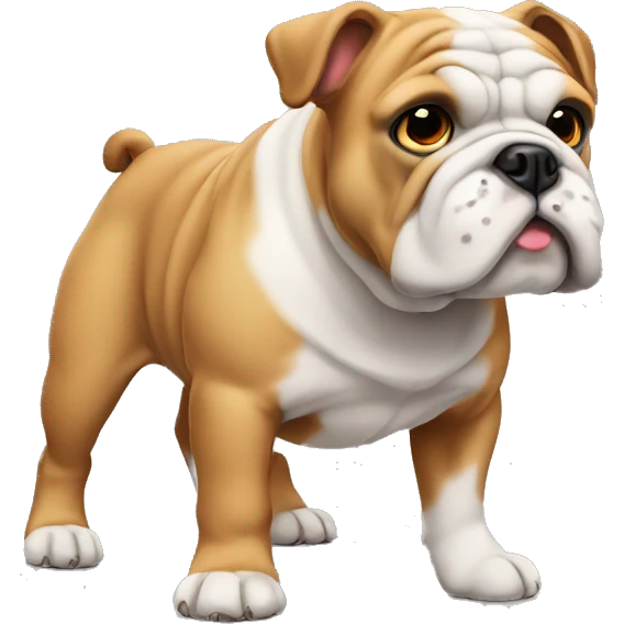 bulldog with black and tan fur emoji