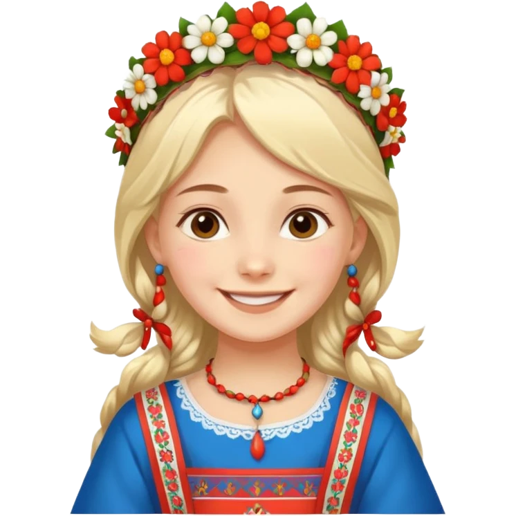 Девочка на празднике масленица emoji
