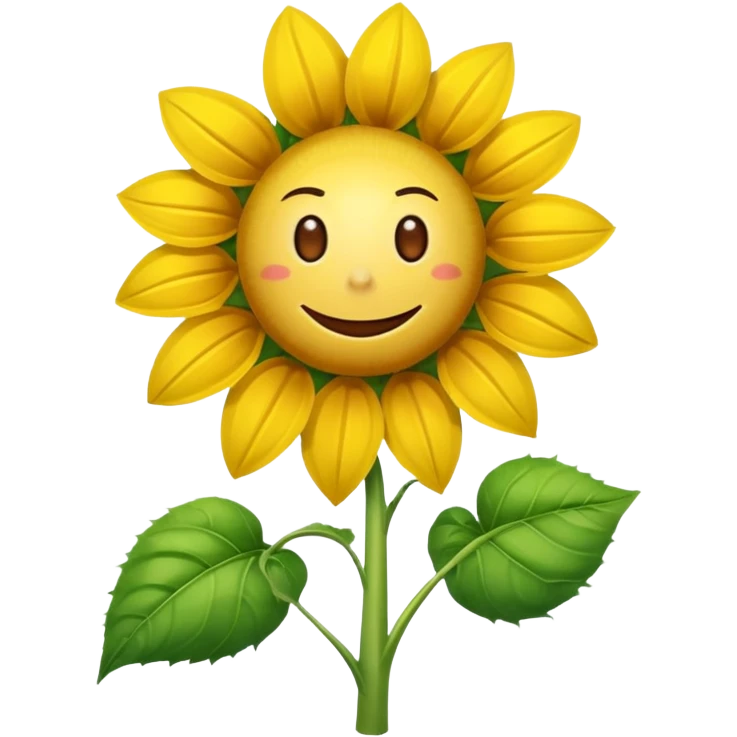 a picture of the sunflower from Plants vs. Zombies emoji