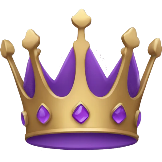 A purple crown emoji