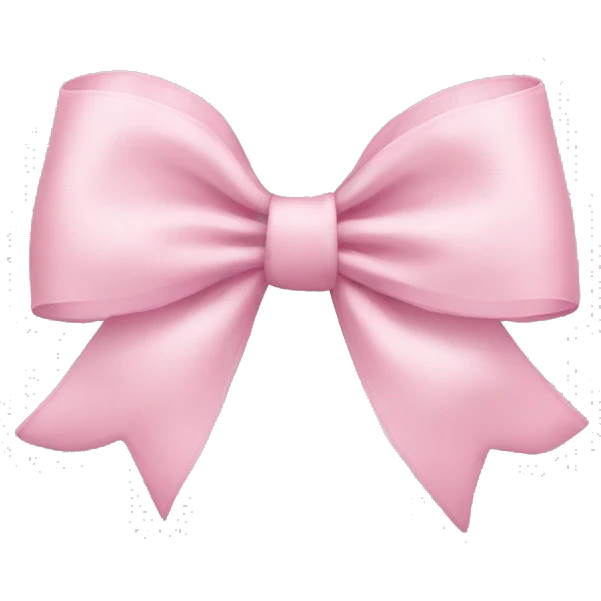 Light pink bow emoji