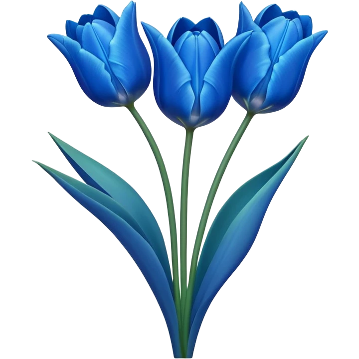 Blue tulips emoji