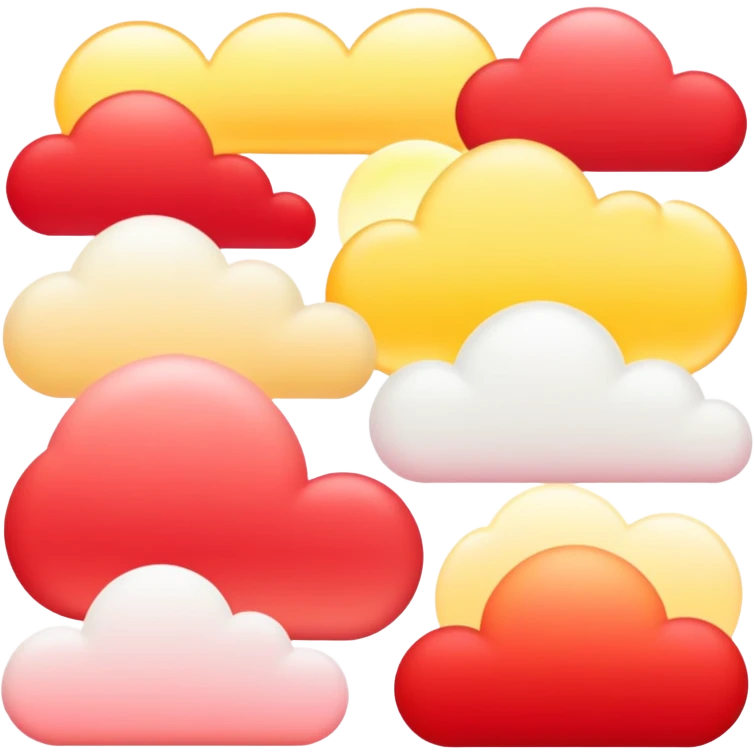 Divine ethereal Romantic red-yellow-white pastel lush gradients aesthetic emoji