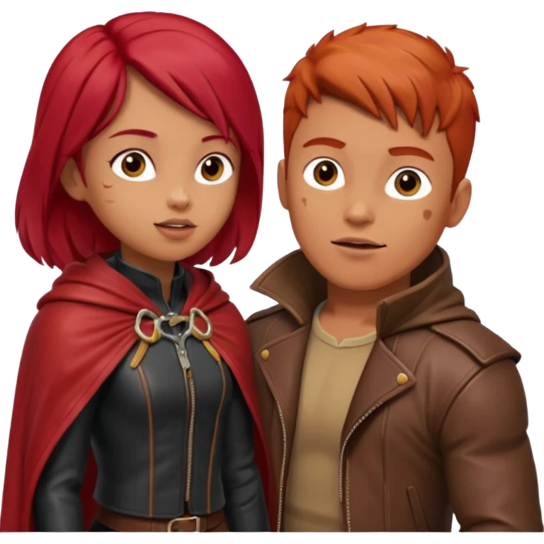 Lobo macho hablando con caperucita roja emoji