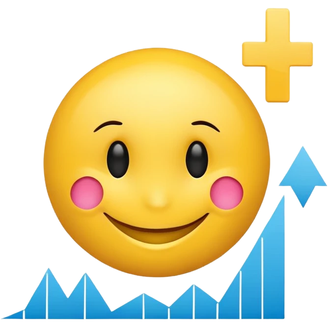 smiley with data charts emoji