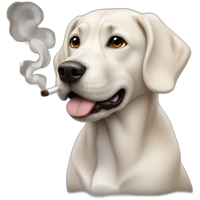 Dog smoke emoji