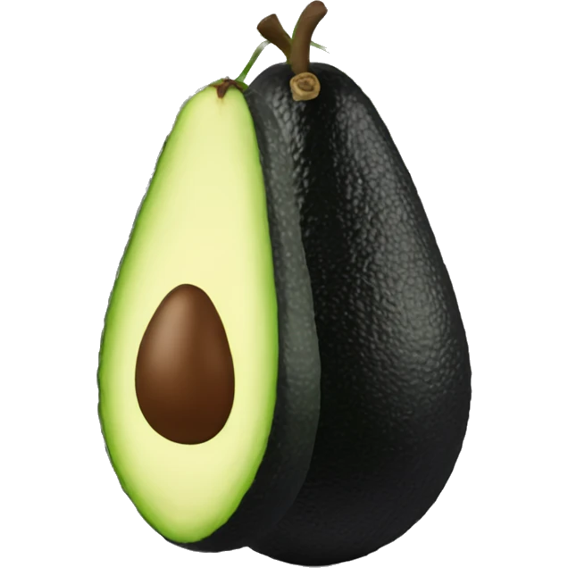 Un aguacate de color negro  emoji