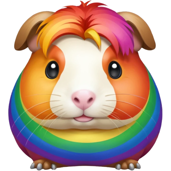 rainbow colored guinea pig emoji