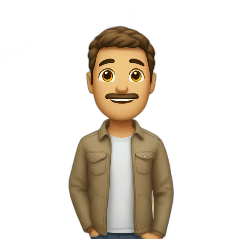 hombre arriba de una casa emoji