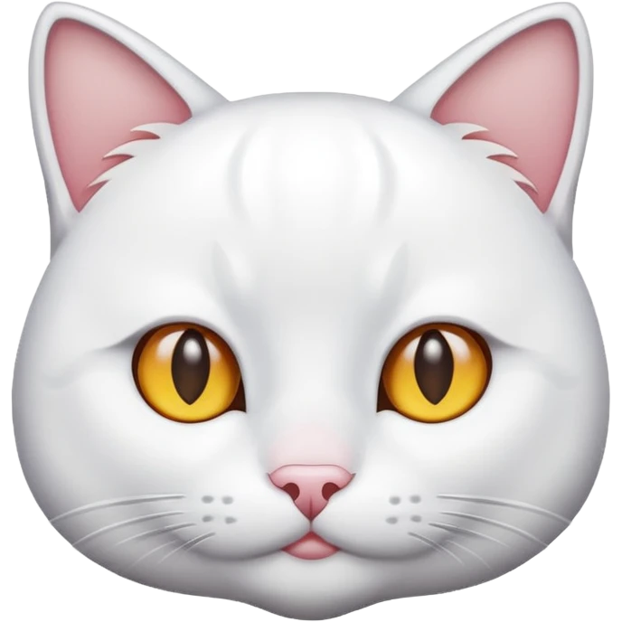 A white cat emoji