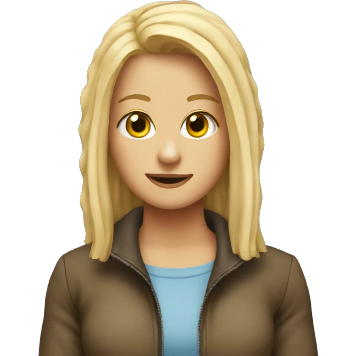 Maltipu with a blonde girl emoji