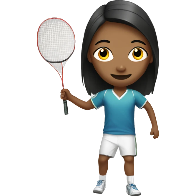 teenager play badminton emoji