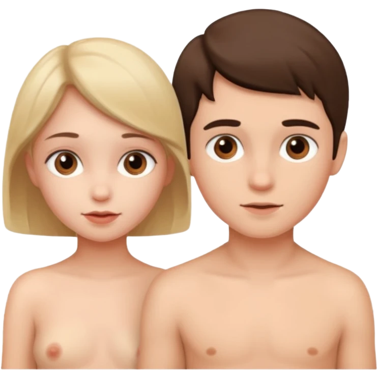 Kız erkek çırılçıplak emoji