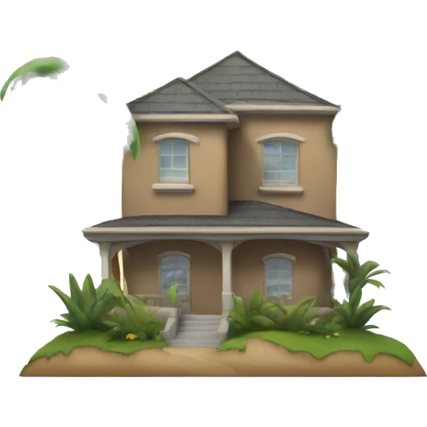 House with palm trees  emoji