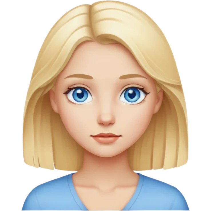 blue eyed blonde girl emoji
