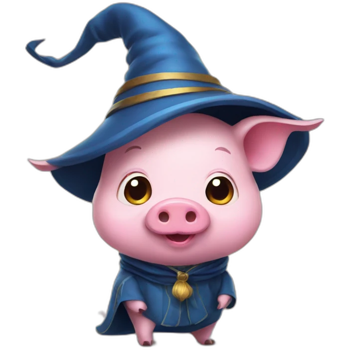 Wizard pig emoji