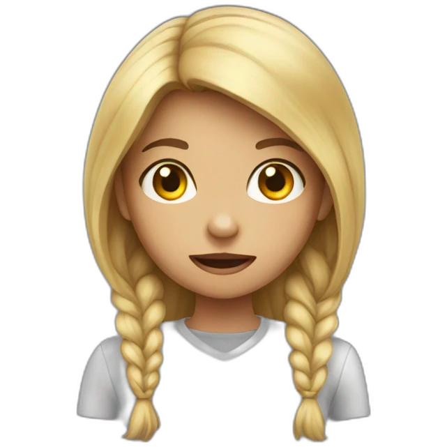 a scary young girl emoji