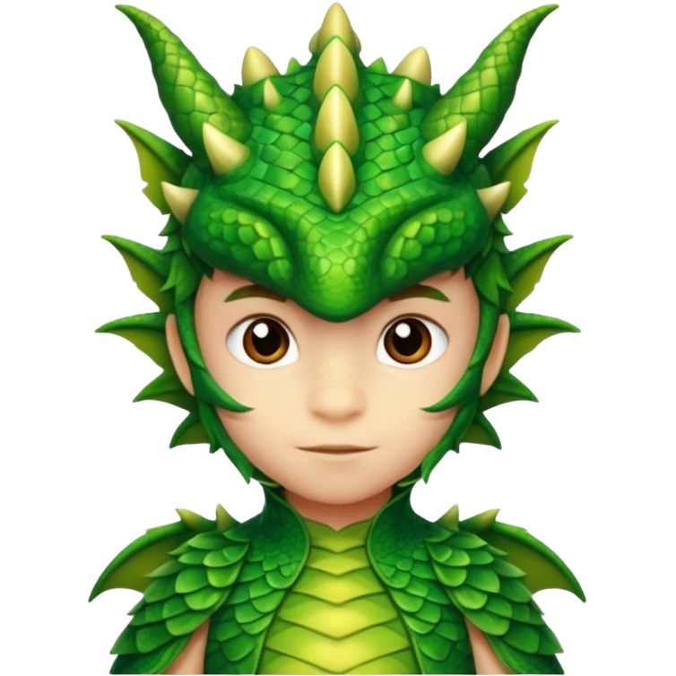 child getup like a dragon, full body. emoji