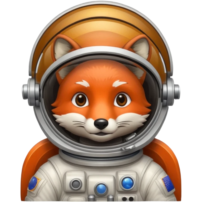 dark brown fox astronaut emoji