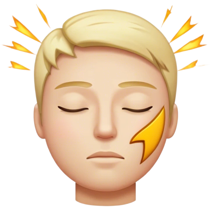 closed eye with single strike on top  emoji