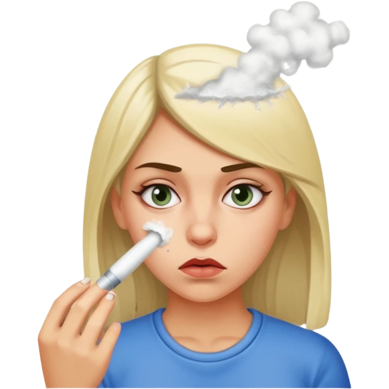 a girl snorting cocaine emoji