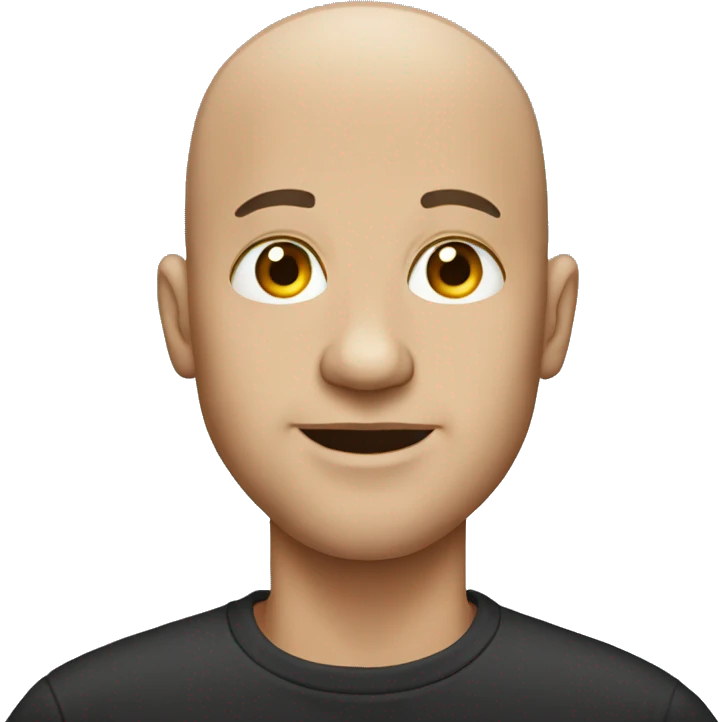bald man with earrings emoji