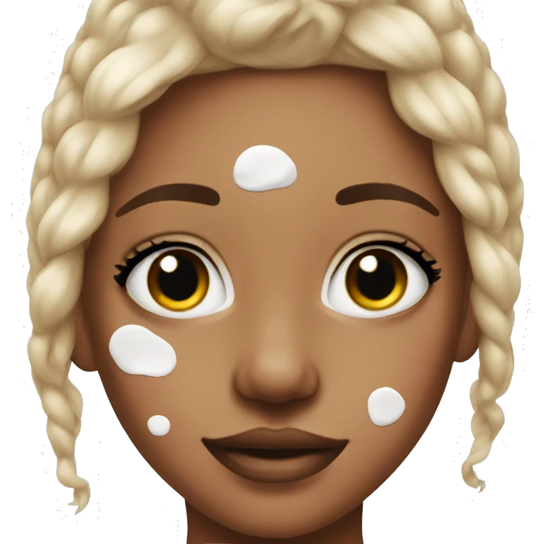 girl with vitiligo spots all over her face emoji
