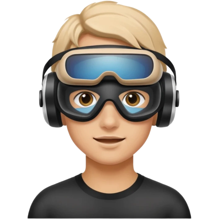 Teen with FPV goggles emoji