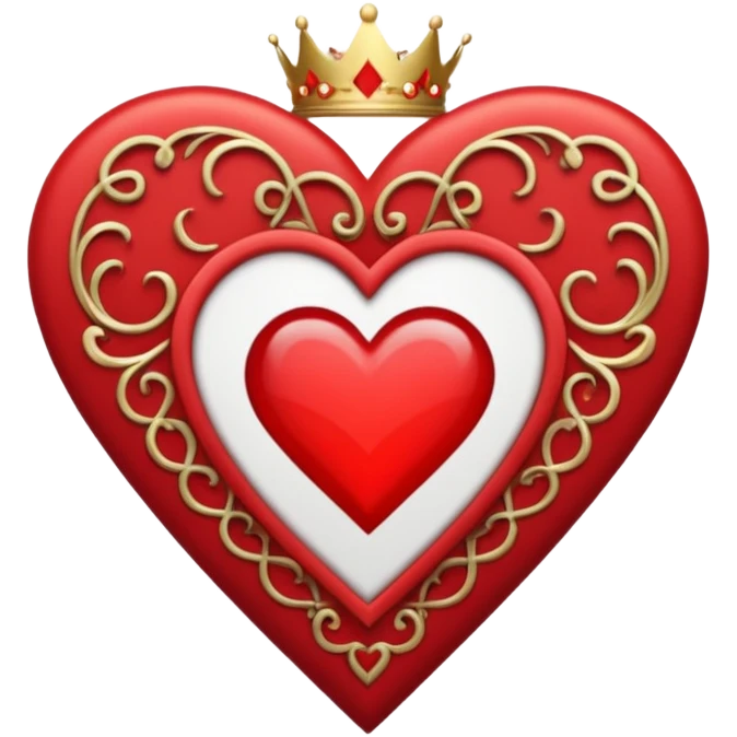 Coração que remeta a rainha de copas  emoji