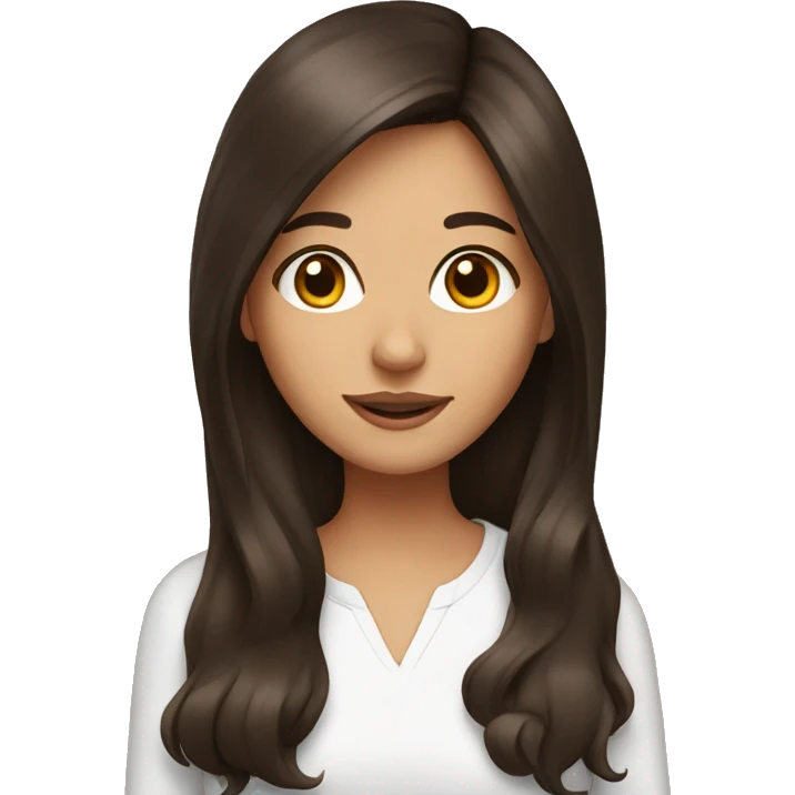 brunette girl with dog emoji
