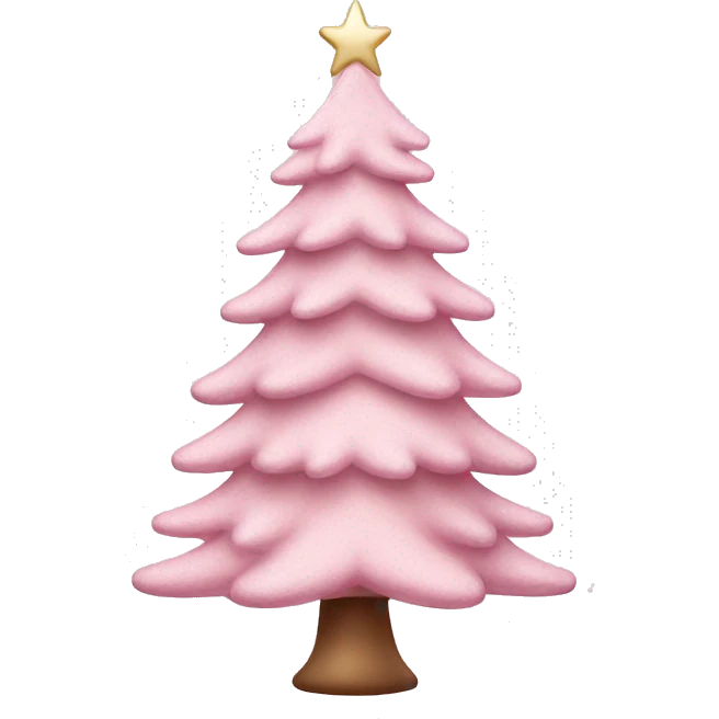 pastel pink christmas tree emoji