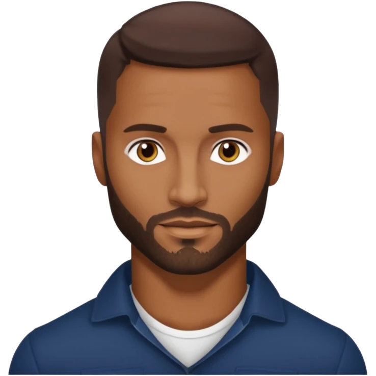 Ricky Whittle with dark brown hair emoji