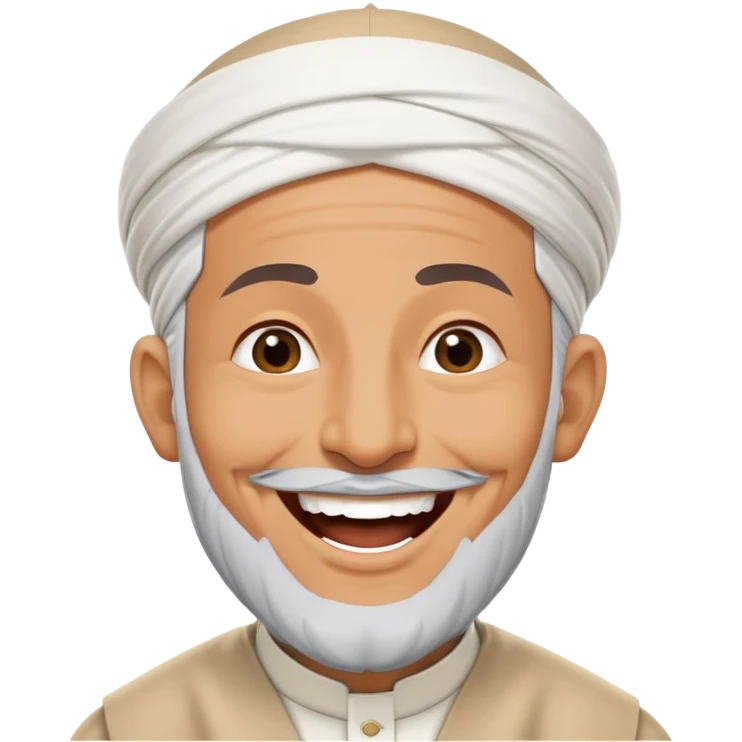 A Muslim cleric laughing emoji