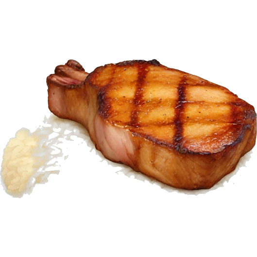 pork chops and rice emoji