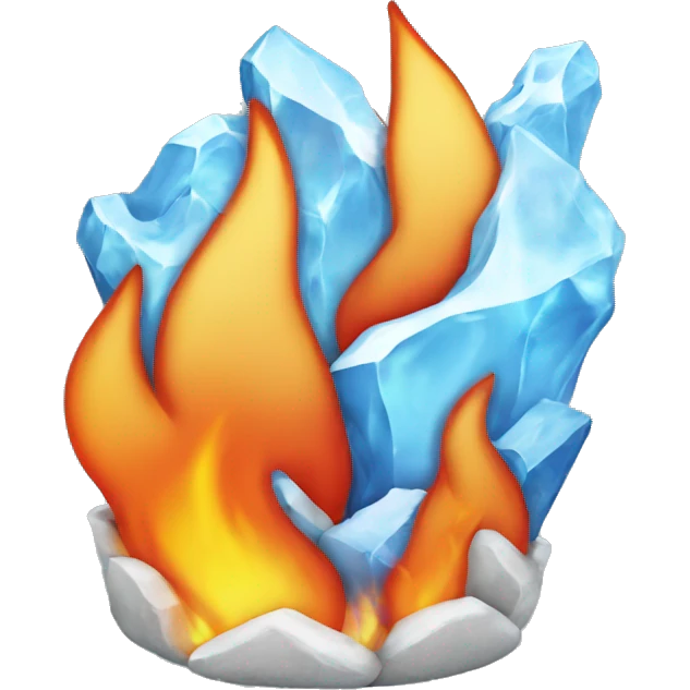 Fire with ice emoji