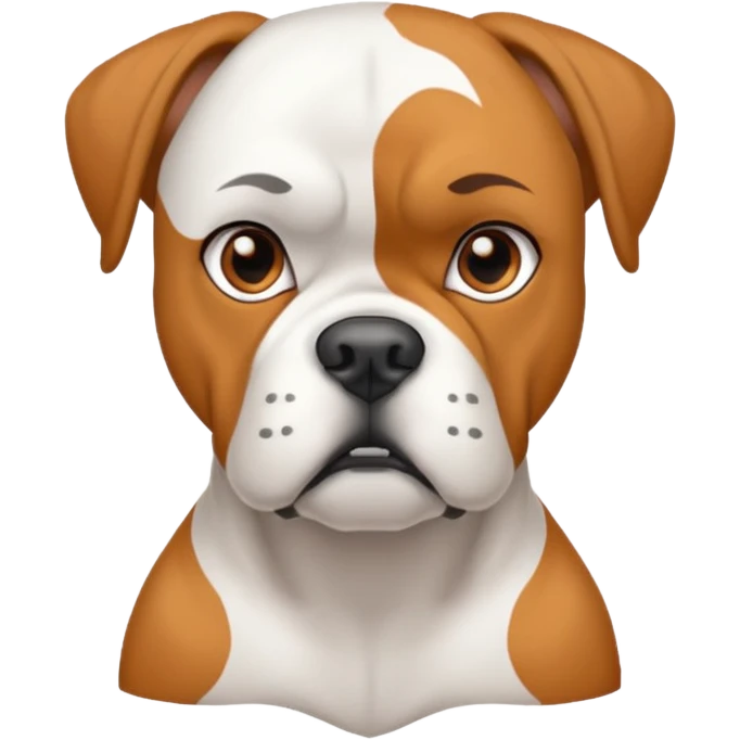 White boxer dog emoji