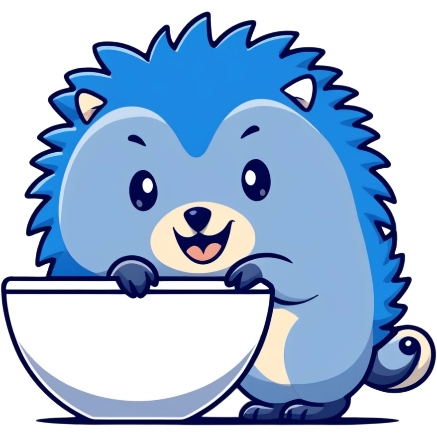 Cute blue hedgehog and silver hedgehog brushing teeth in bathroom emoji