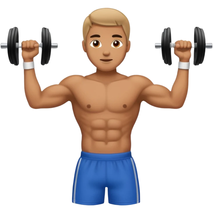 a man training emoji
