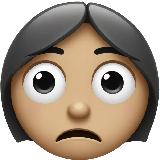Sad face with heart hands emoji
