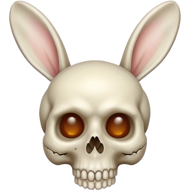 tête de mort avec oreilles de lapin  emoji