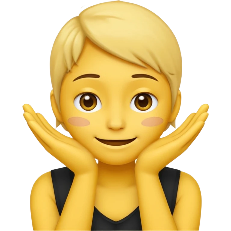 darkened yellow emoji face with hands on cheeks emoji