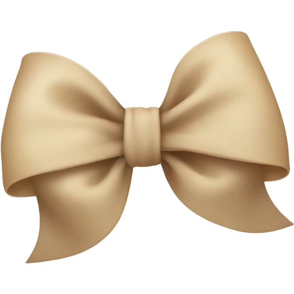 Beige bow emoji