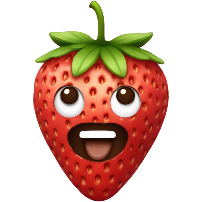 strawberry with chocolate emoji